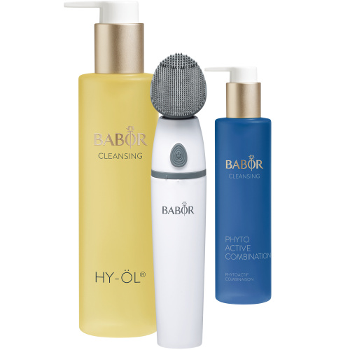 Driedelige reinigingsset bestaande uit HY-ÖL, Phytoactive Combination en de Silicone Cleansing Brush voor een geperfectioneerde dieptereiniging. Silicone Cleansing Brush Set - Combination