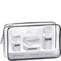 Een jeugdig strakkere en gladdere huidtint zonder facelift.
De hooggeconcentreerde, speciale verzorgingsproducten van Lifting Cellular met precisie werkstofcombinaties bieden de perfecte verzorgingsoplossingen voor de veeleisende huid met duidelijke ouderdomsverschijnselen. De huid en in het bijzonder de gezichtscontouren worden van binnenuit verstevigd, rimpels en plooien worden zichtbaar glad gemaakt en gevuld. Lifting Travelset